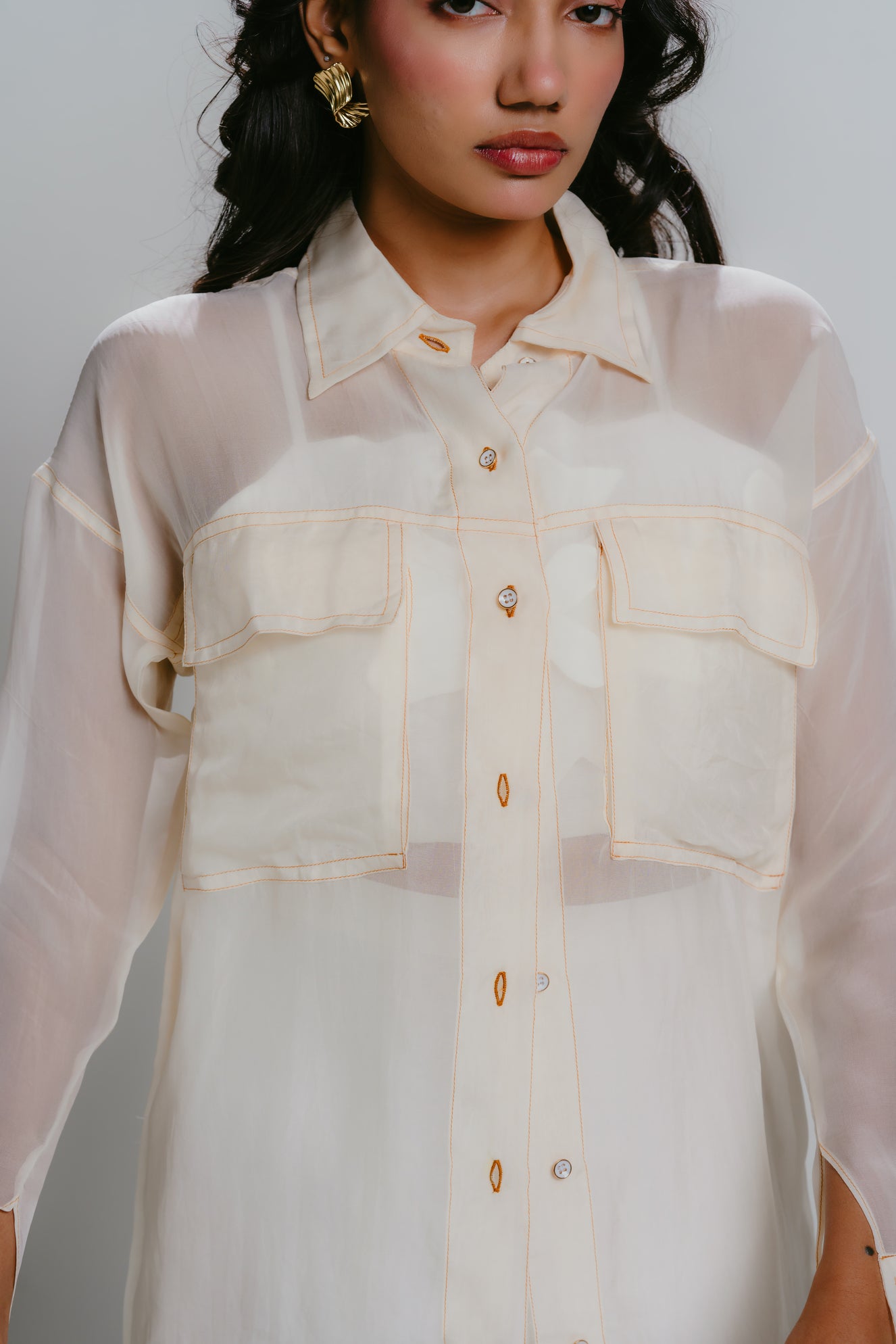 Organza sheer cover-up to elevate any outfit