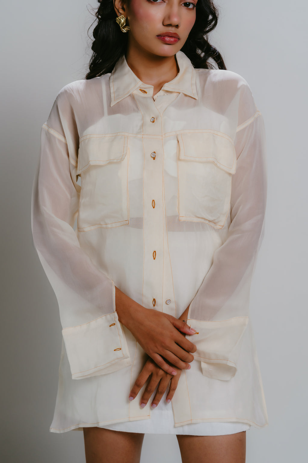 Organza sheer cover-up to elevate any outfit