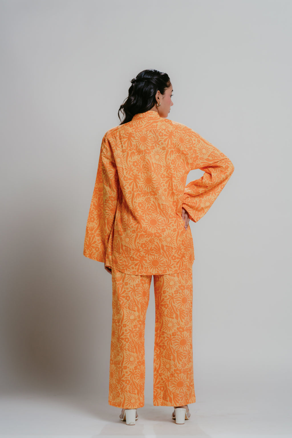 Orange printed co-ord