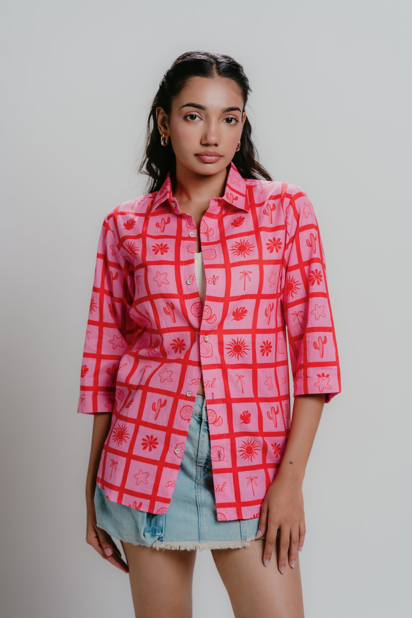 Pink printed shirt for casual day out
